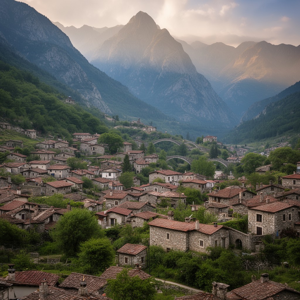 AI-generated illustration of Zagori