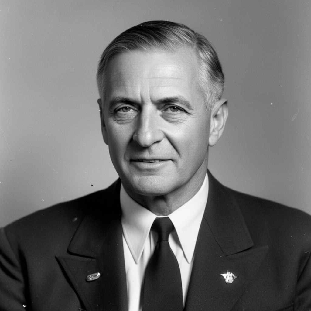 AI-generated illustration of Paul Warfield Tibbets Sr.