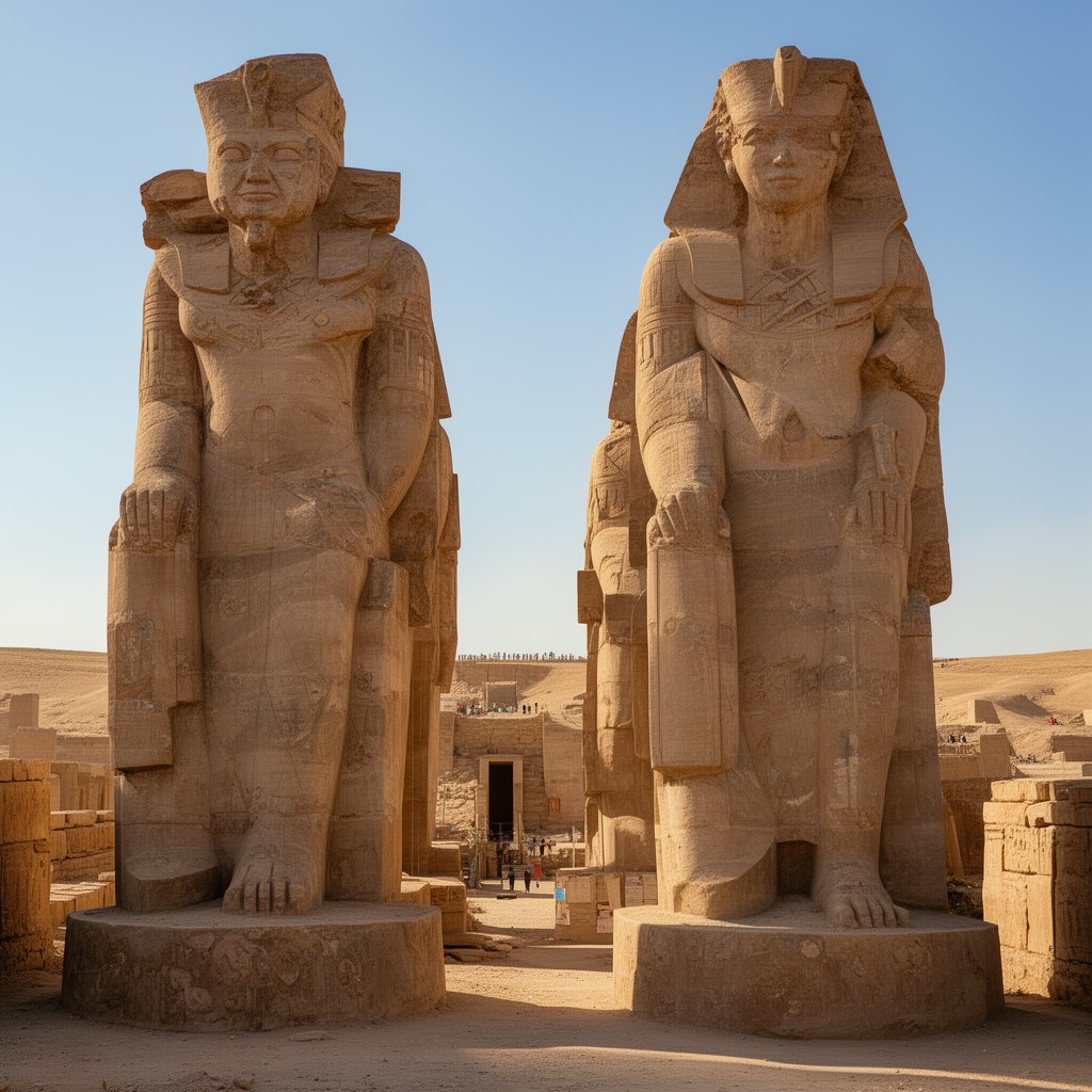 AI-generated illustration of Colossi of Memnon