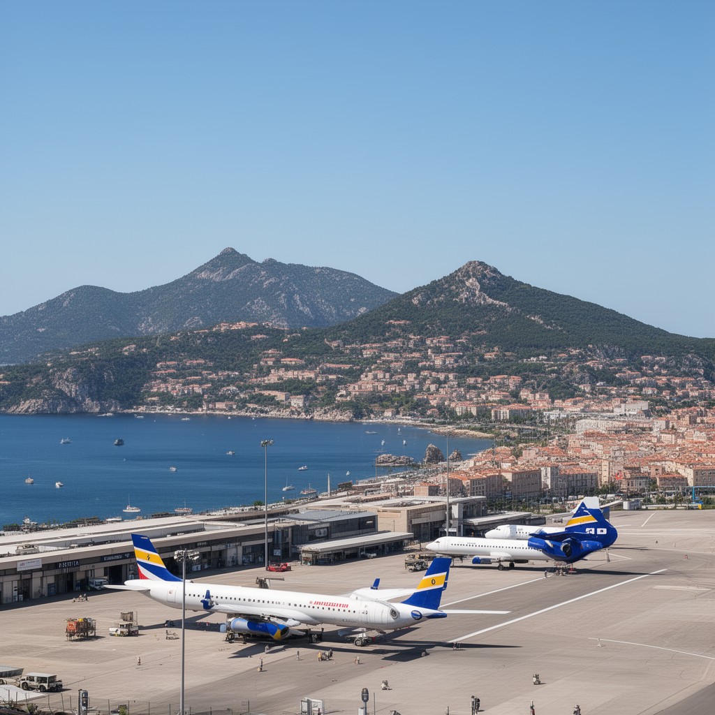 AI-generated illustration of Bastia – Poretta Airport