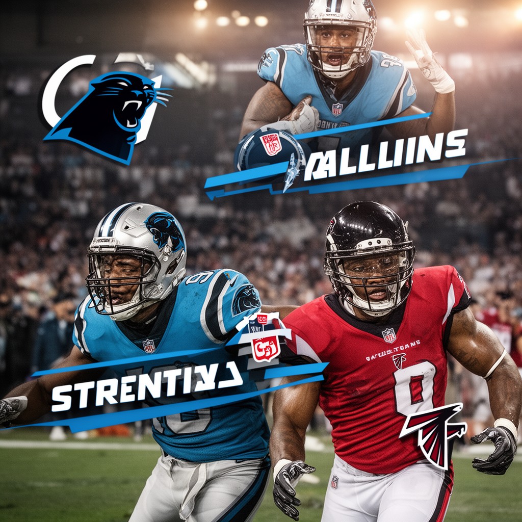AI-generated illustration of Carolina Panthers–Atlanta Falcons rivalry