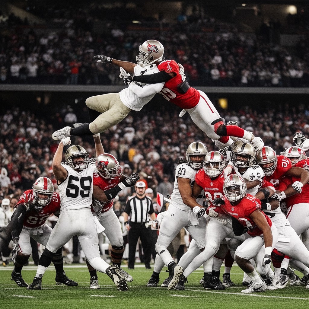 AI-generated illustration of New Orleans Saints–Tampa Bay Buccaneers rivalry