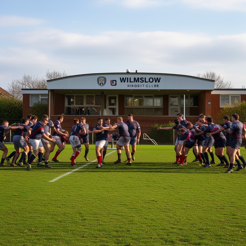 AI-generated illustration of Wilmslow Rugby Club