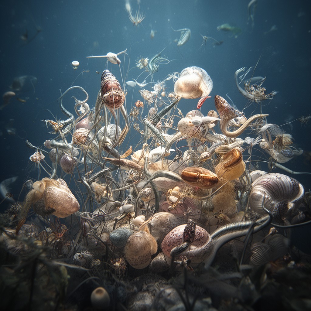 AI-generated illustration of Lophotrochozoa