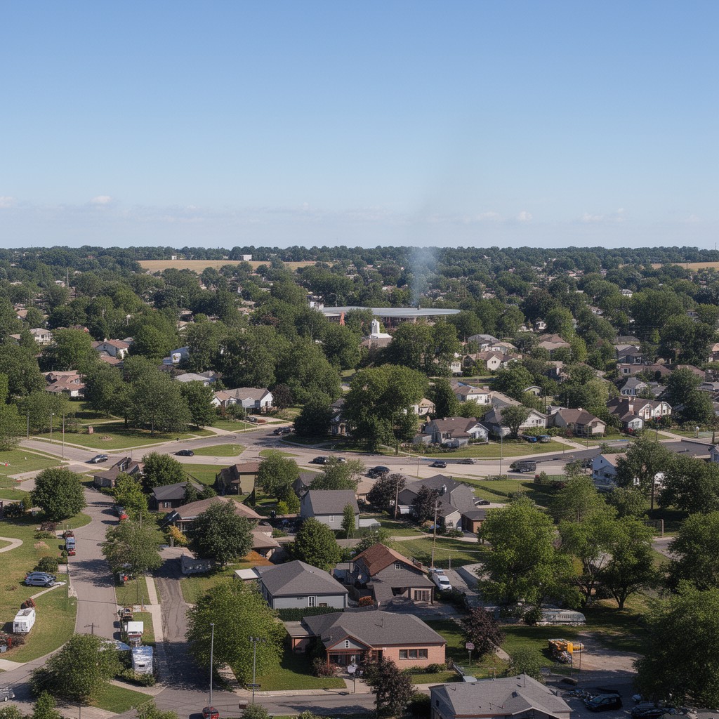 AI-generated illustration of Prairie Village, Kansas