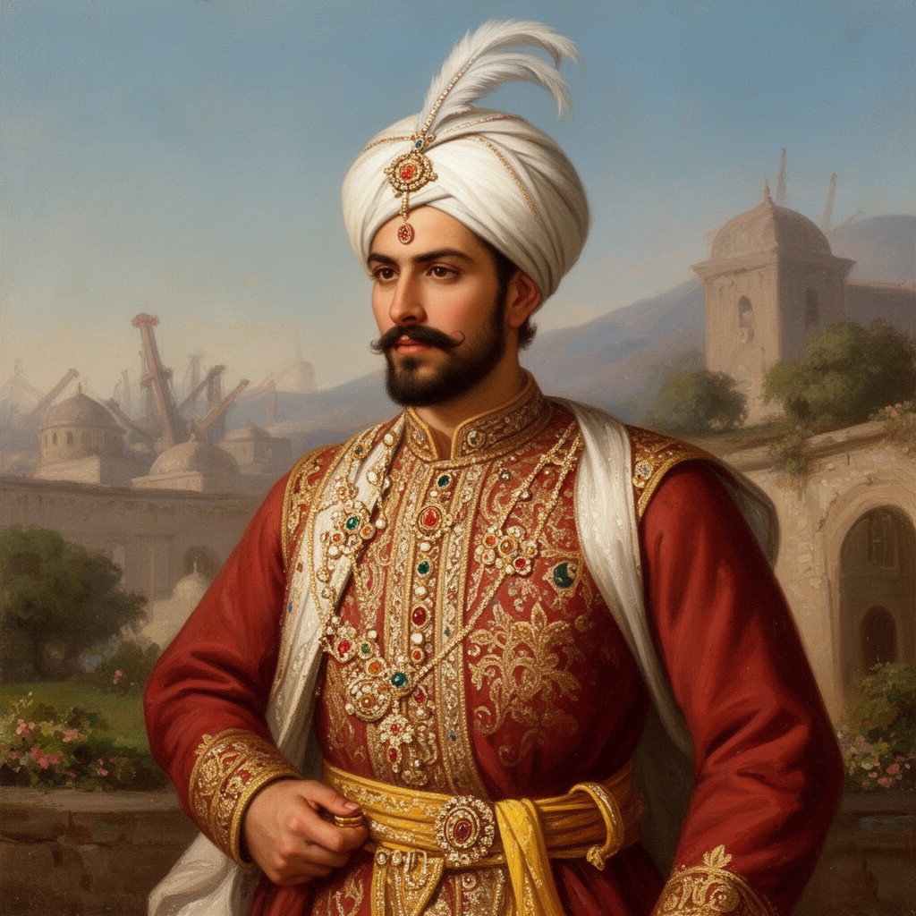 AI-generated illustration of Bairam Khan