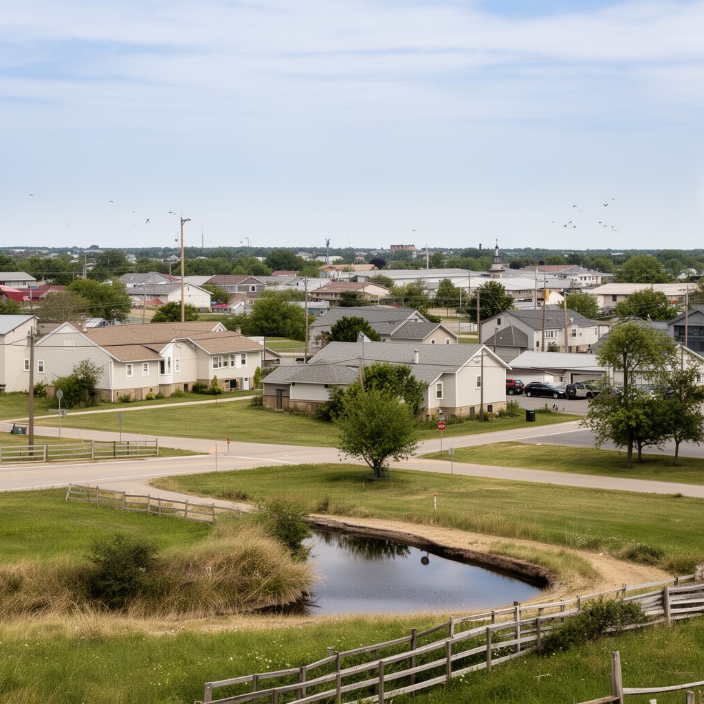 AI-generated illustration of Pleasantville, Iowa