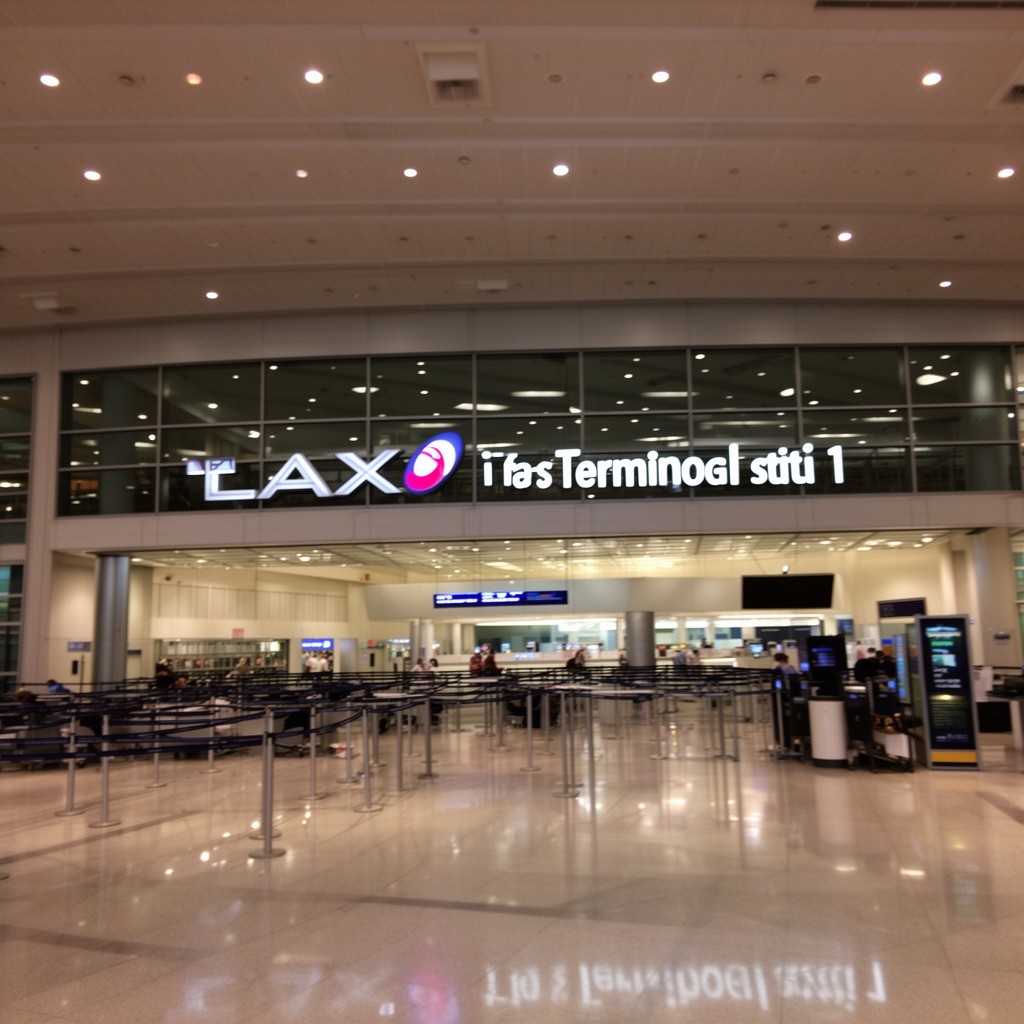 AI-generated illustration of LAX Terminal 1