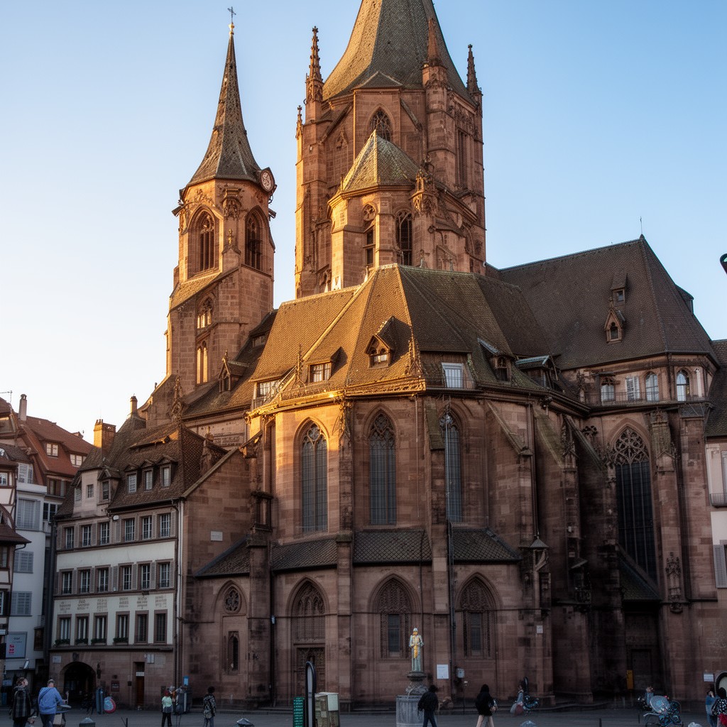 AI-generated illustration of Église Saint-Étienne de Strasbourg