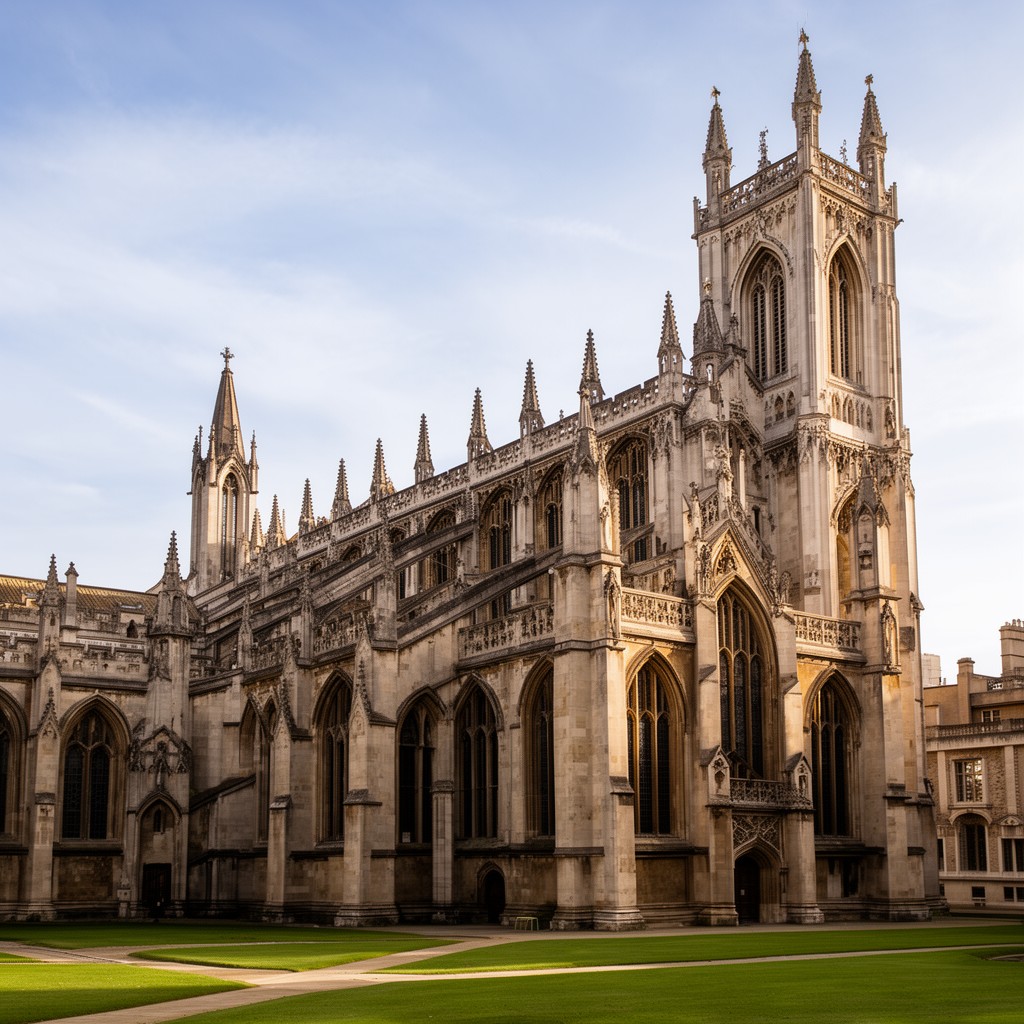 AI-generated illustration of St John’s College Chapel
