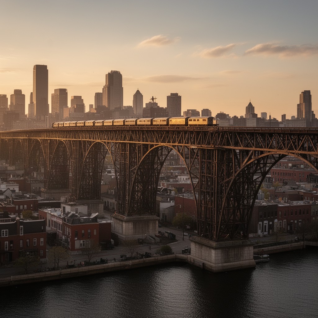 AI-generated illustration of Newkirk Viaduct