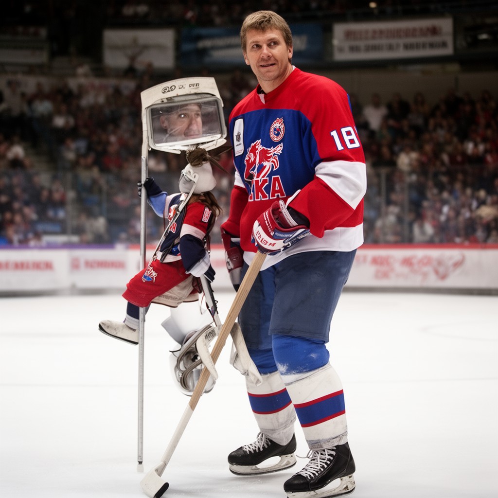 AI-generated illustration of Sergei Makarov