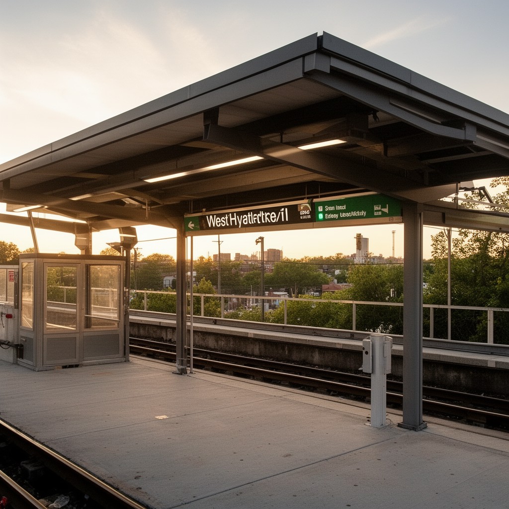AI-generated illustration of West Hyattsville station