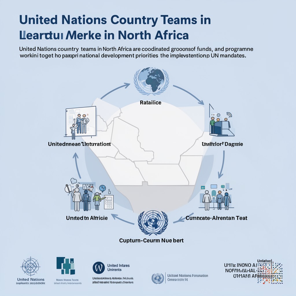 AI-generated illustration of United Nations country teams in North Africa