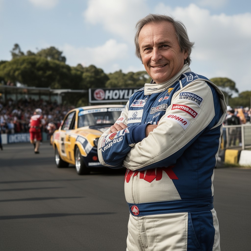 AI-generated illustration of Peter Brock