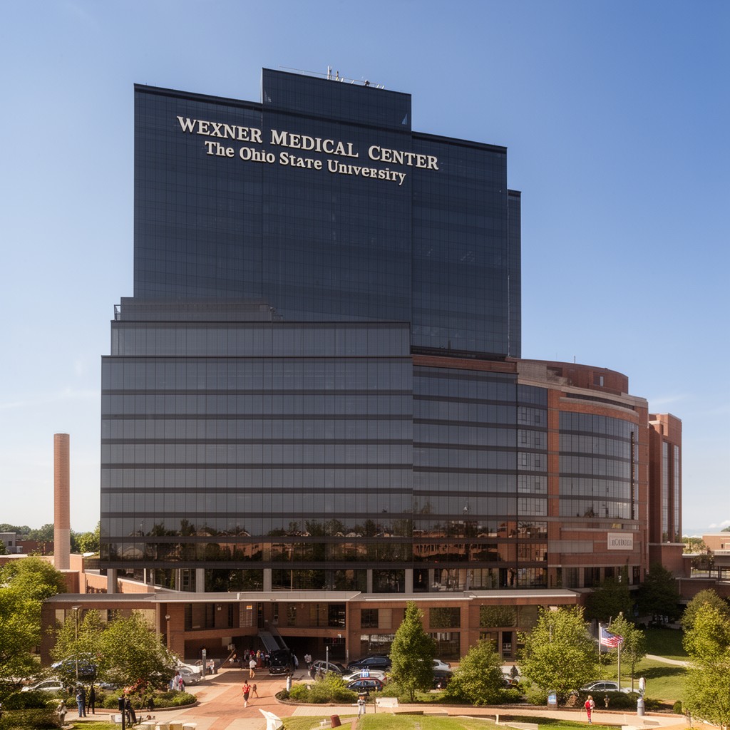 AI-generated illustration of Wexner Medical Center at The Ohio State University
