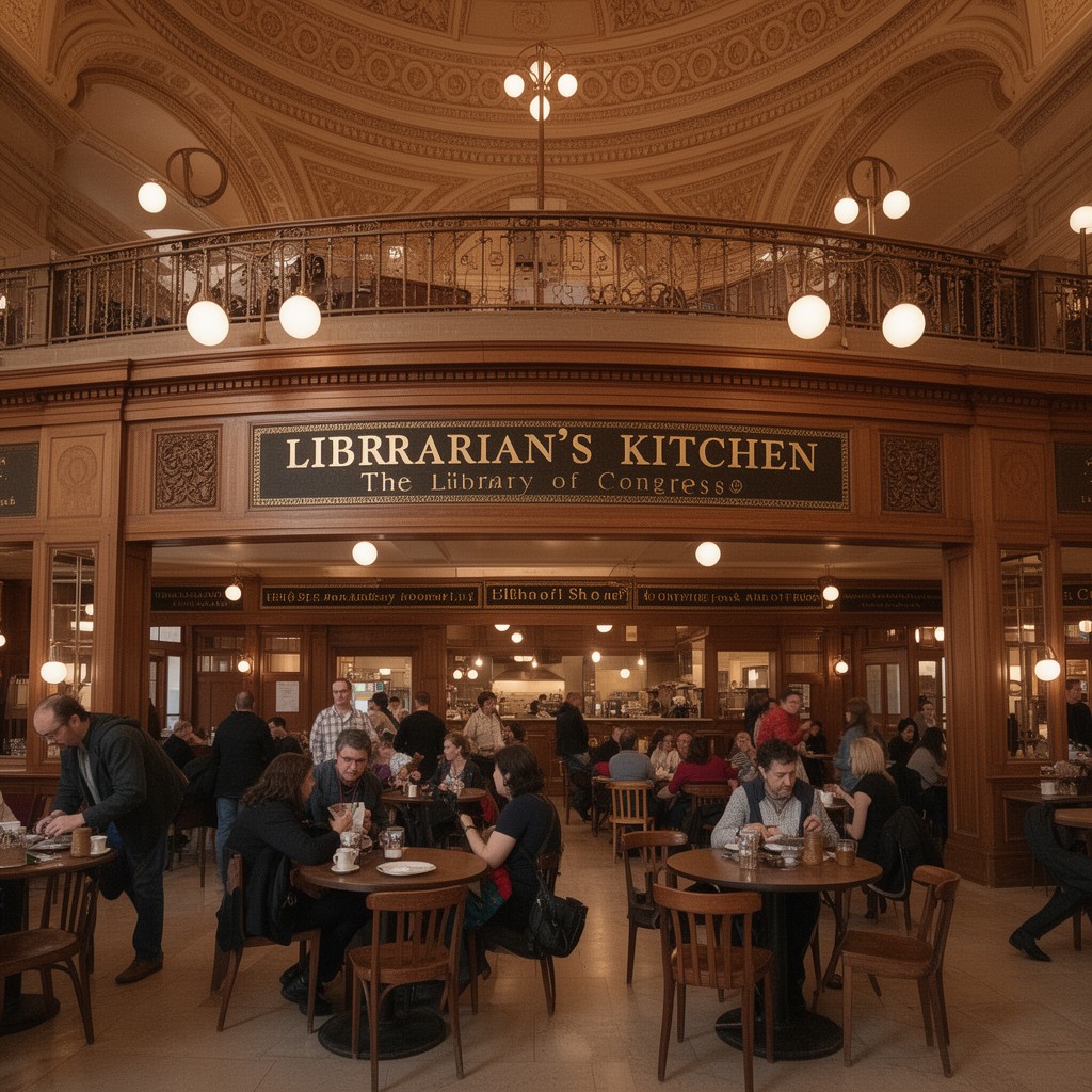 AI-generated illustration of Librarian’s Kitchen