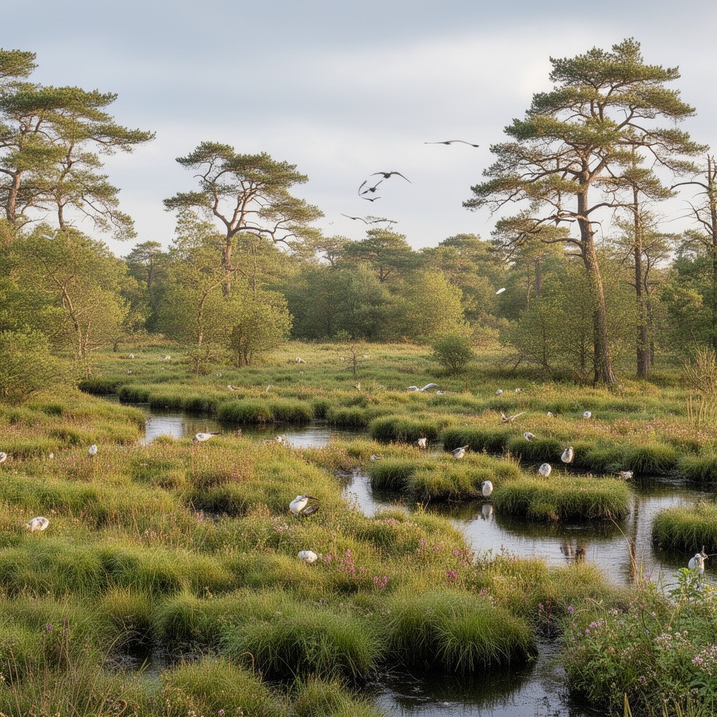 AI-generated illustration of Weerribben-Wieden National Park
