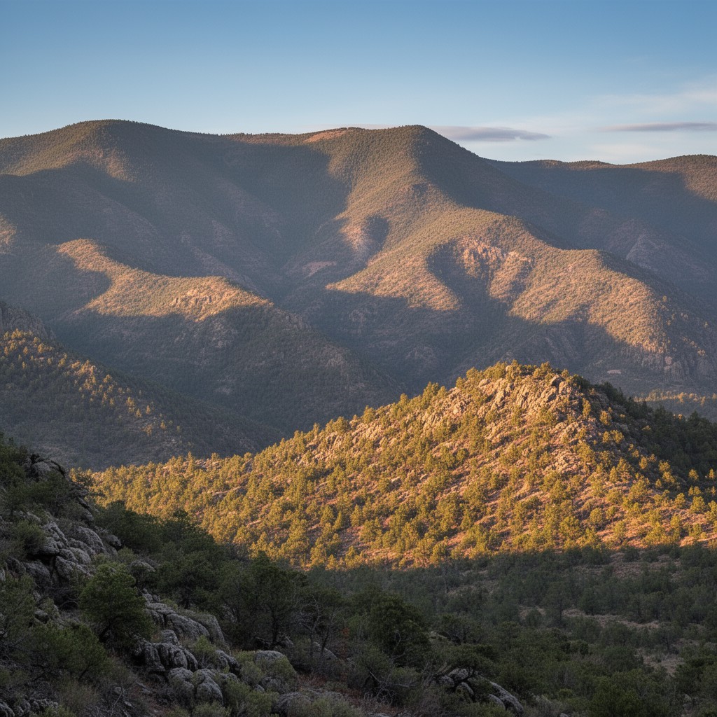 AI-generated illustration of San Mateo Mountains