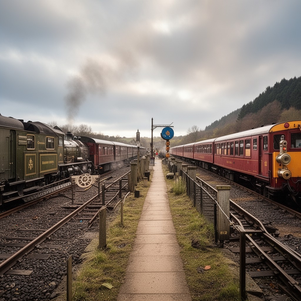 AI-generated illustration of Glasgow and South Western Railway