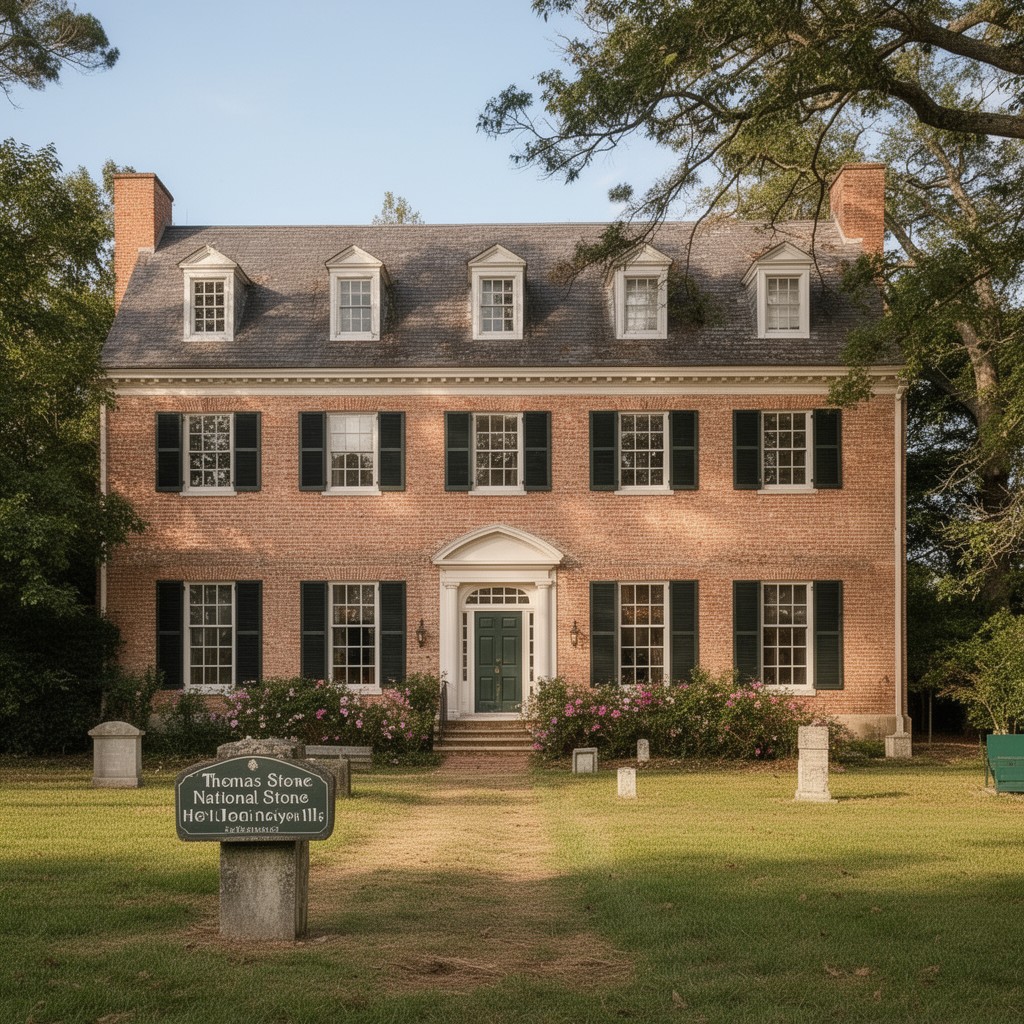 AI-generated illustration of Thomas Stone National Historic Site