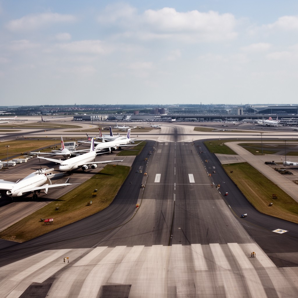 AI-generated illustration of Runway 09R/27L