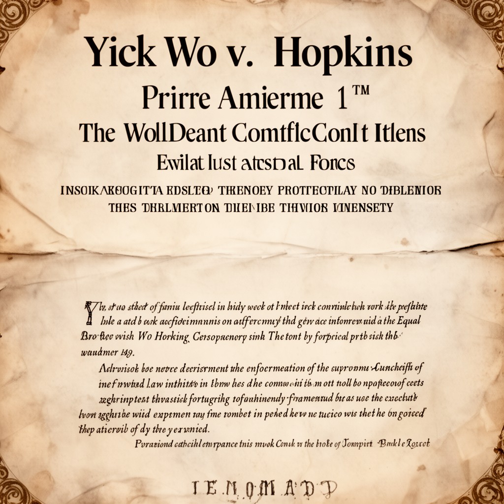 AI-generated illustration of Yick Wo v. Hopkins