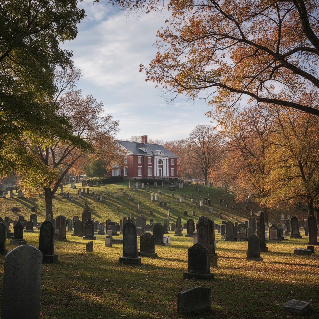 AI-generated illustration of Woodward Hill Cemetery, Lancaster, Pennsylvania
