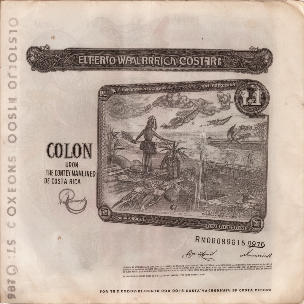 AI-generated illustration of Costa Rican colón