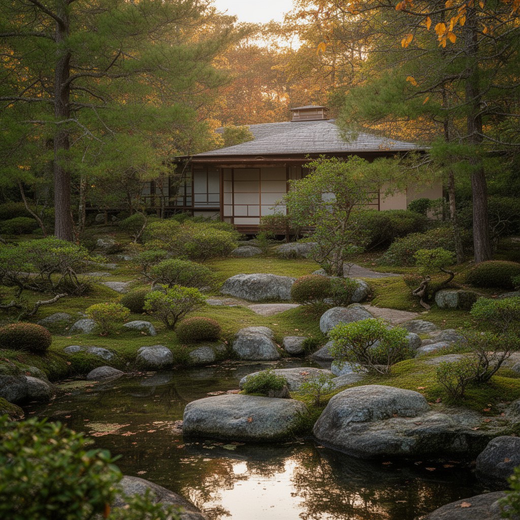AI-generated illustration of Mytoi Japanese Garden