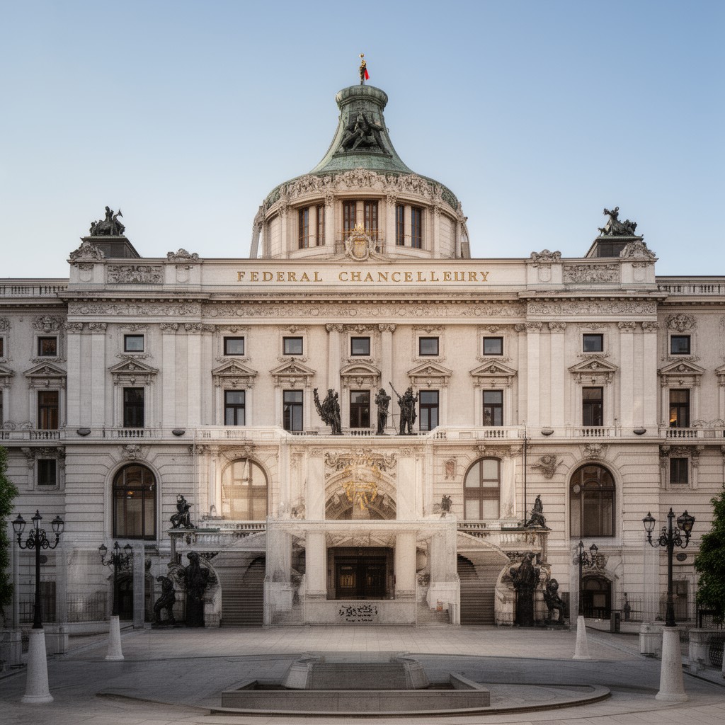 AI-generated illustration of Federal Chancellery, Vienna