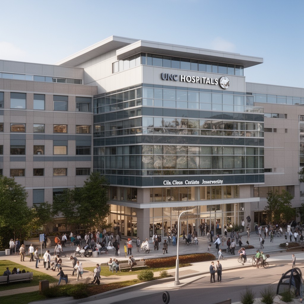 AI-generated illustration of UNC Hospitals