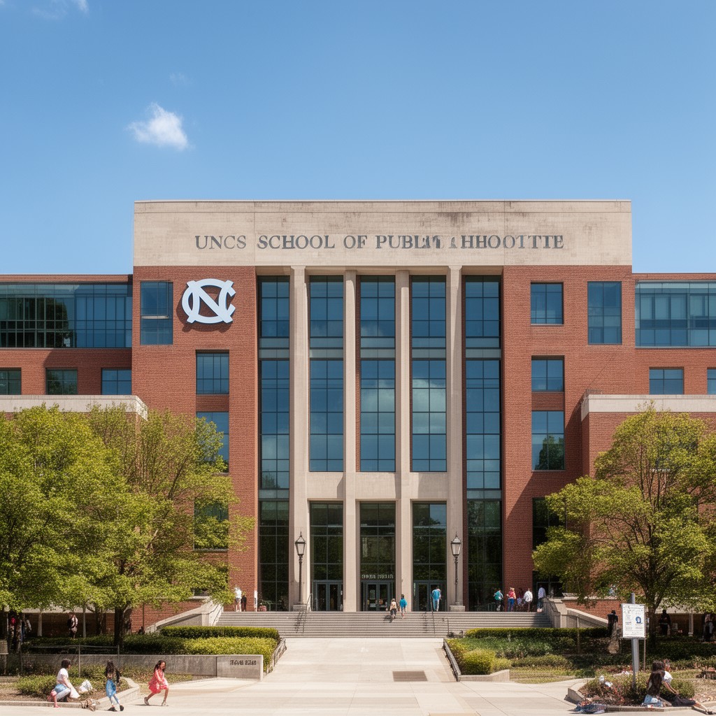 AI-generated illustration of UNC School of Public Health
