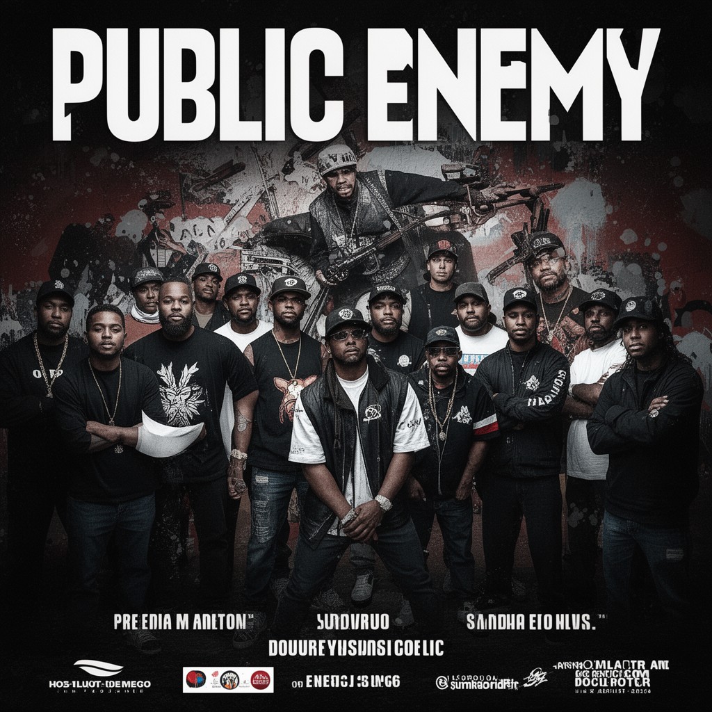 AI-generated illustration of Public Enemy