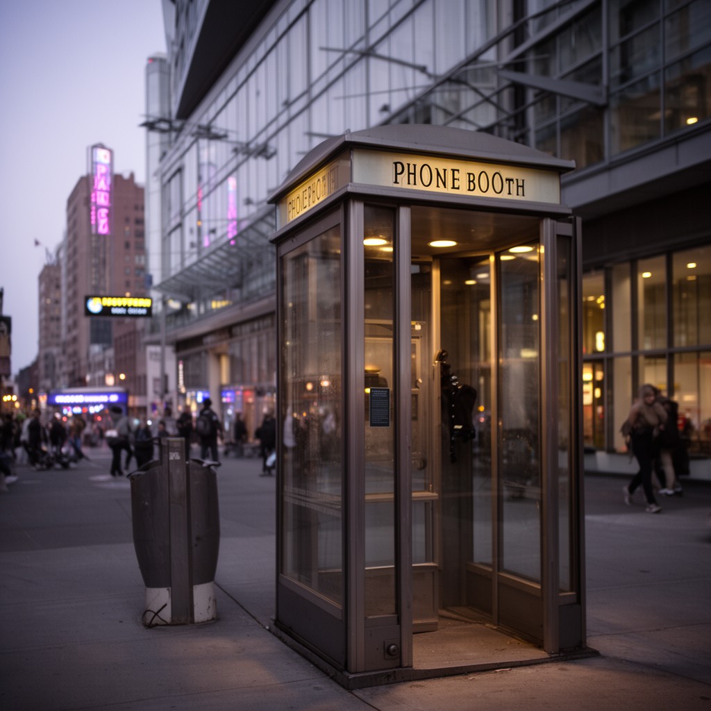 AI-generated illustration of The Phone Booth