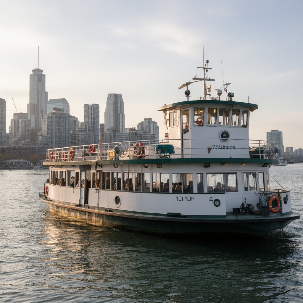AI-generated illustration of Toronto Island Ferry