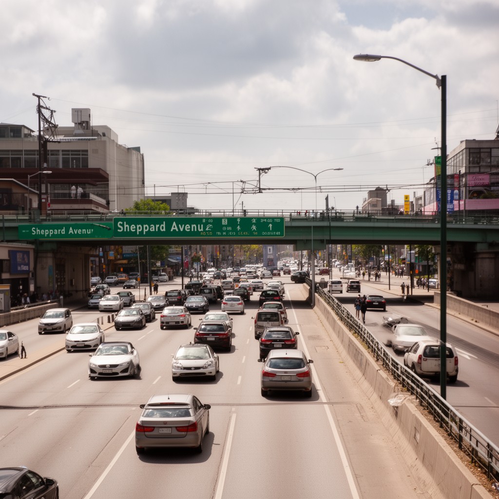 AI-generated illustration of Sheppard Avenue