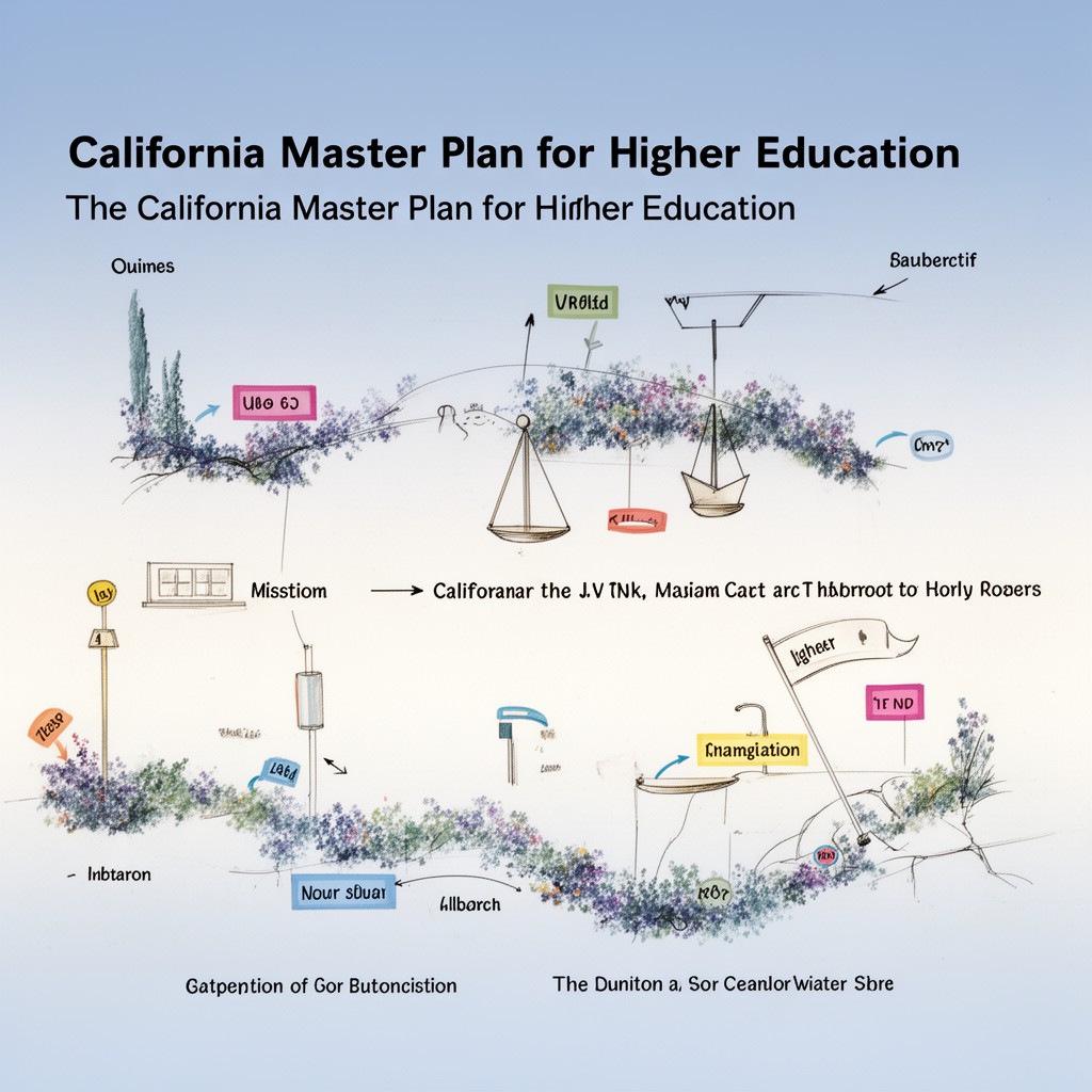 AI-generated illustration of California Master Plan for Higher Education