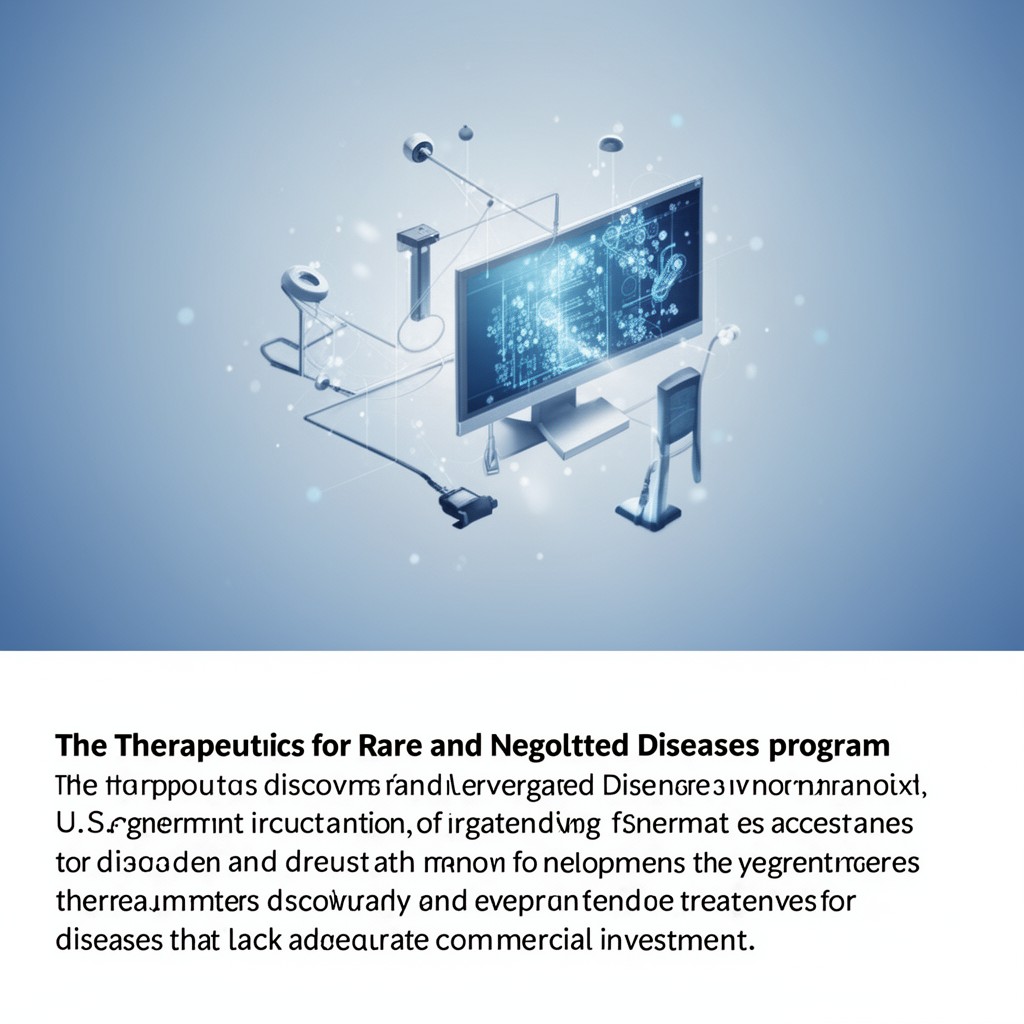 AI-generated illustration of Therapeutics for Rare and Neglected Diseases program