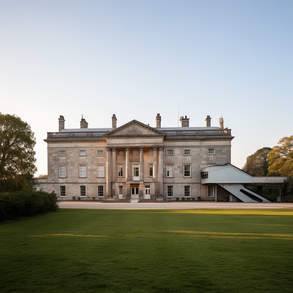 AI-generated illustration of Tyringham Hall