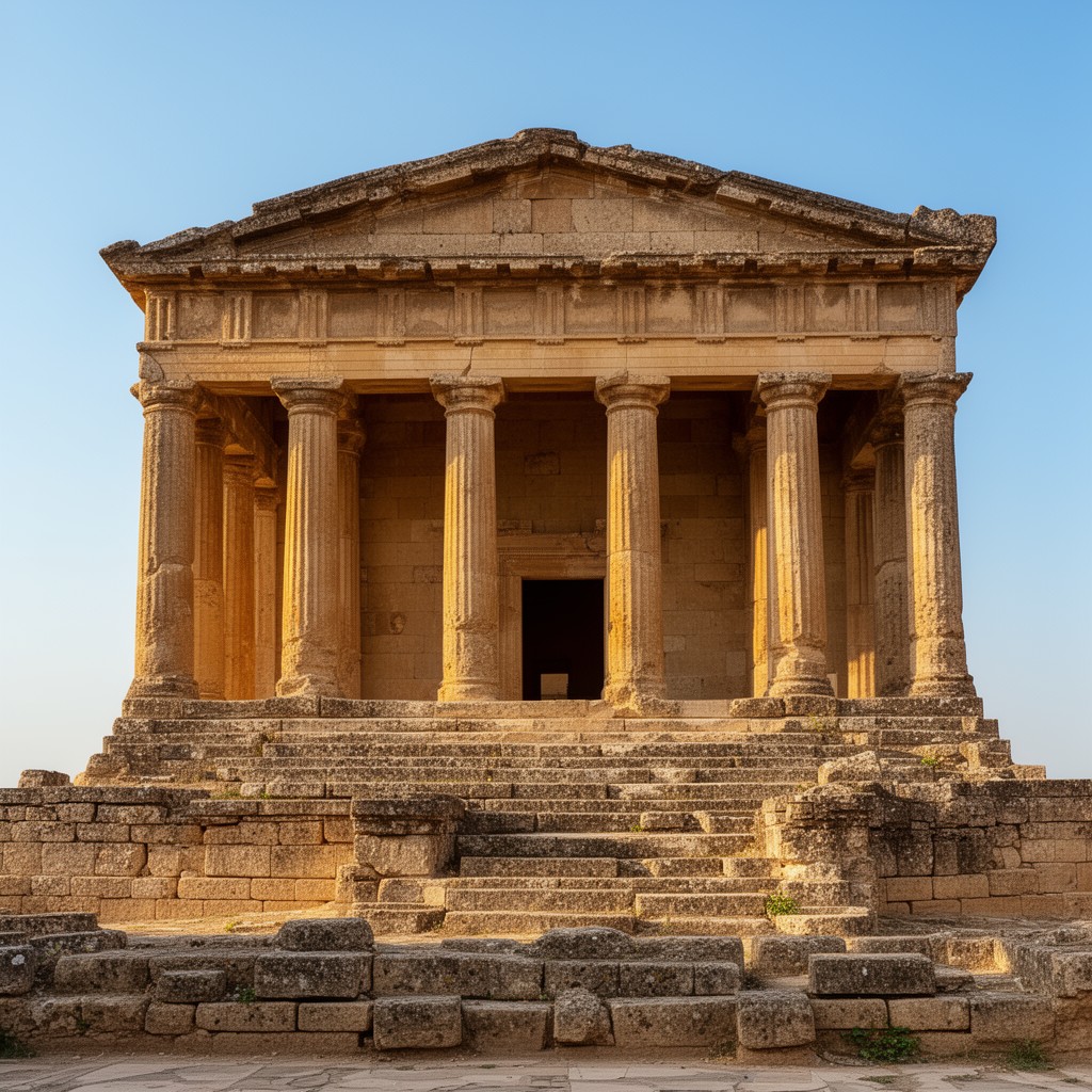 AI-generated illustration of Capitol of Dougga