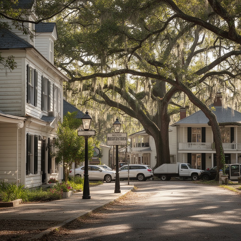 AI-generated illustration of Milton Historic District