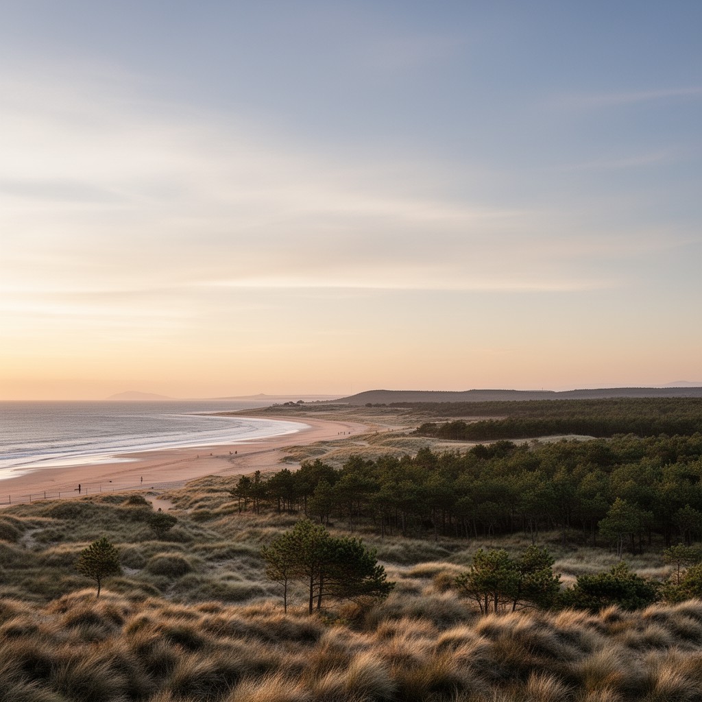AI-generated illustration of Tentsmuir