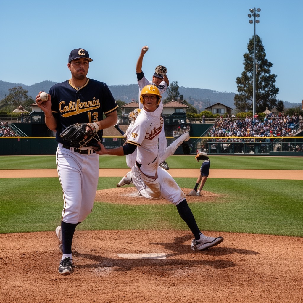 AI-generated illustration of California Golden Bears baseball