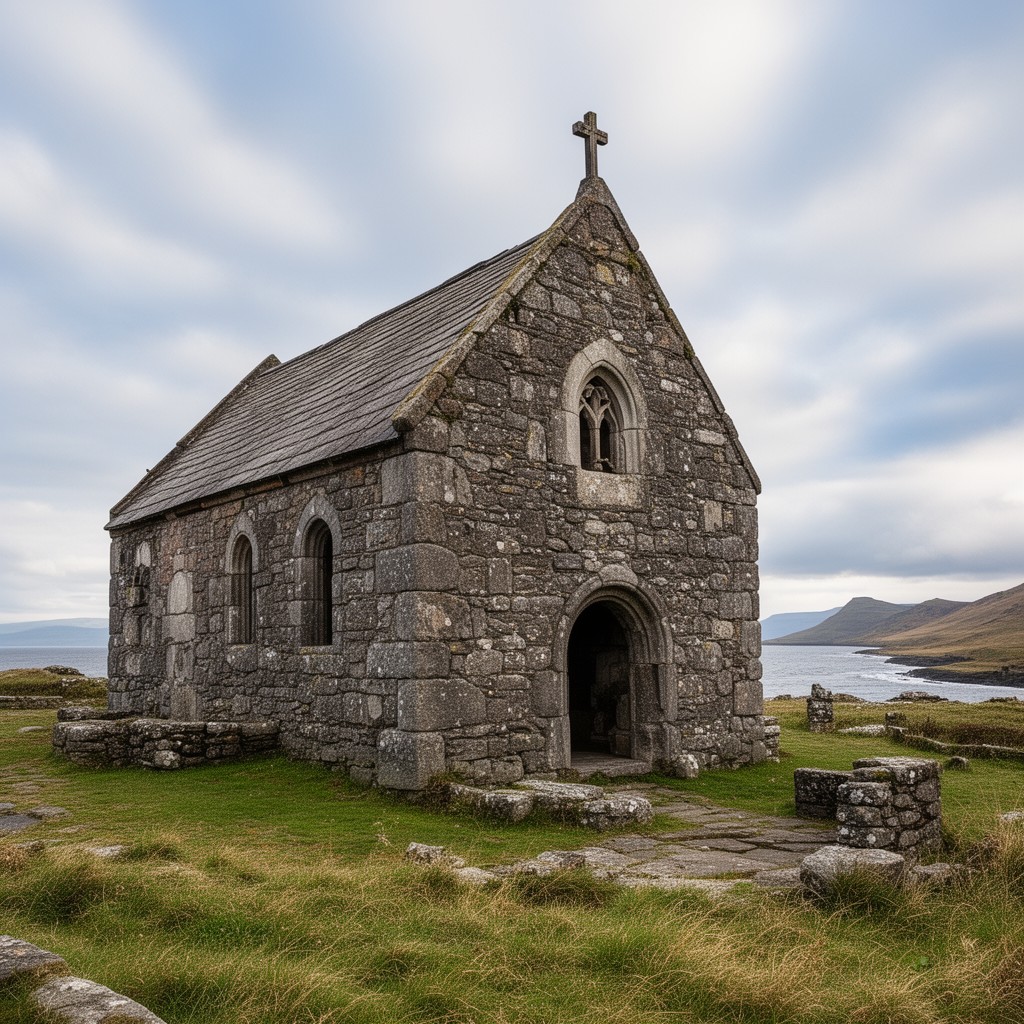 AI-generated illustration of St Blane’s Church