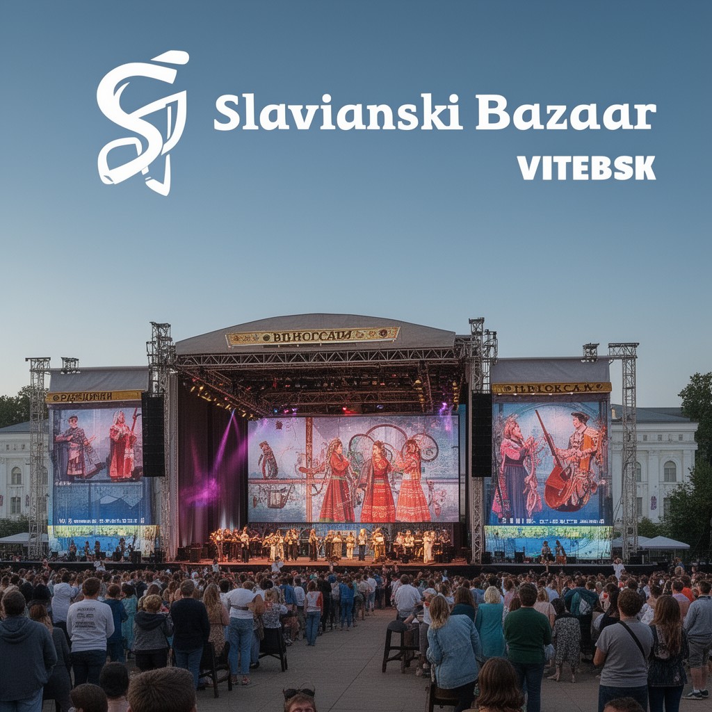 AI-generated illustration of Slavianski Bazaar in Vitebsk