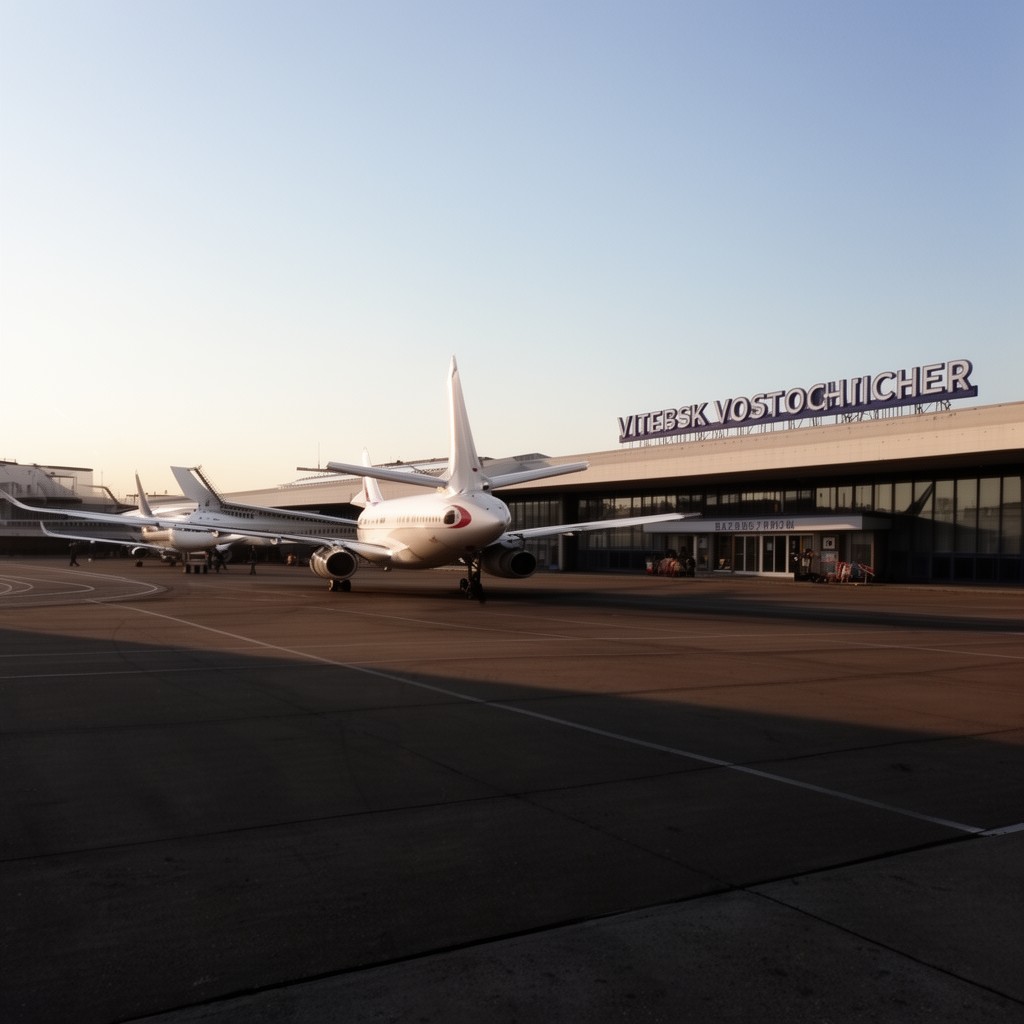 AI-generated illustration of Vitebsk Vostochny Airport