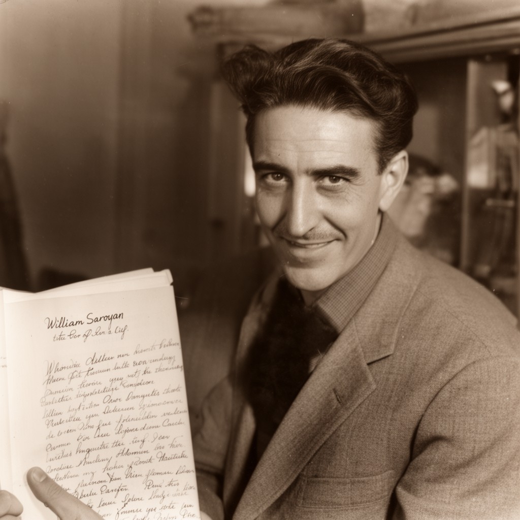 AI-generated illustration of William Saroyan