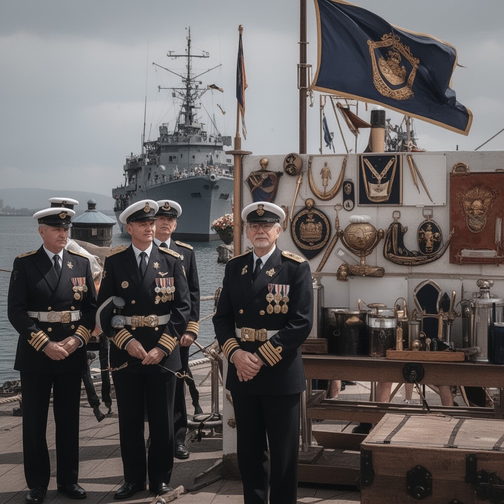 AI-generated illustration of Royal Navy traditions