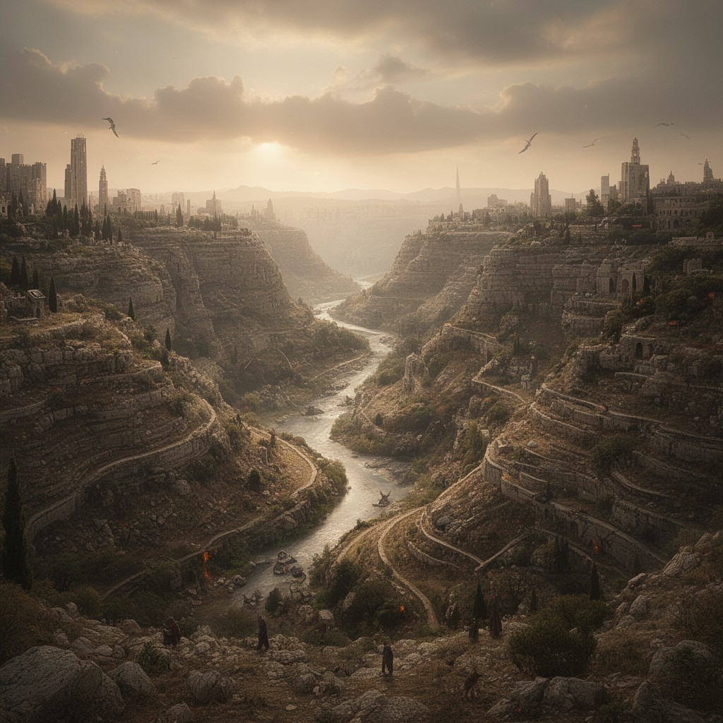 AI-generated illustration of Valley of Hinnom